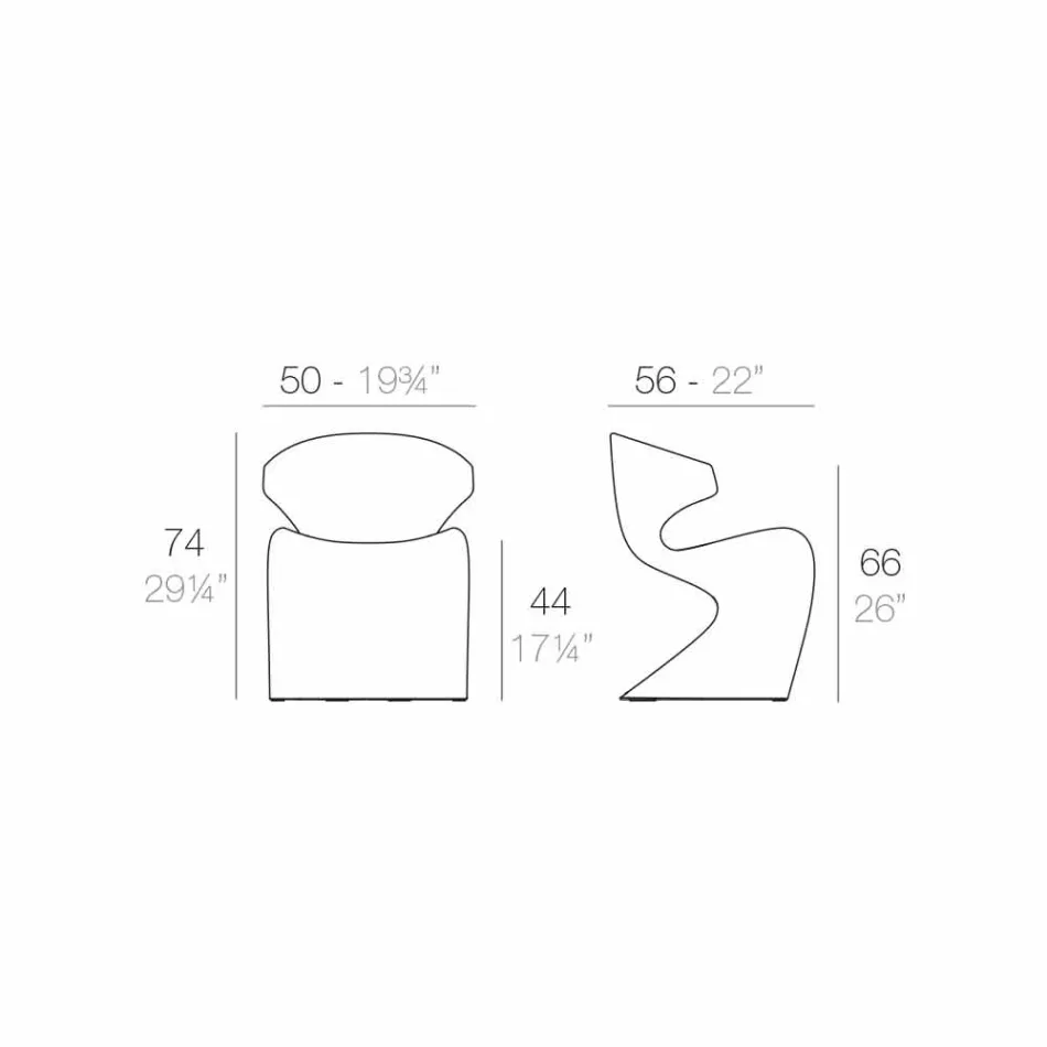 Vondom Wing silla de jardín de diseño moderno Viadurini