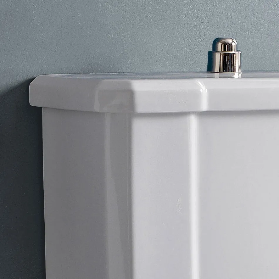 Monobloque de agua clásico en cerámica blanca con caja Made in Italy - Marwa Viadurini